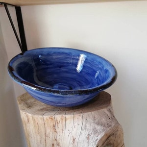 Ceramic wash basin, blue sink bowl, ceramic wash basin, ceramic sink, contemporary light blue sink, round ceramic sink, blue bathroom sink image 9