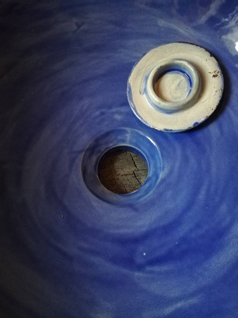Ceramic wash basin, blue sink bowl, ceramic wash basin, ceramic sink, contemporary light blue sink, round ceramic sink, blue bathroom sink image 4