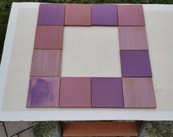 Tiles for mirror frame, DIY bathroom mirror, DIY panel, colored ceramic tiles, composition tiles