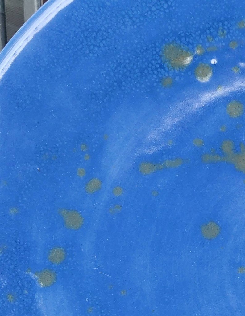 Blue Ceramic Serving Plate, Round Serving Plate, Blue Ceramic Tray, Contemporary Serving Plate, Blue Ceramic image 10