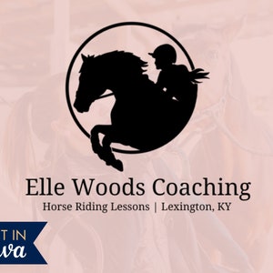 Pre-made Horse Logo Canva Template | Horse Riding Logo | Equestrian Logo
