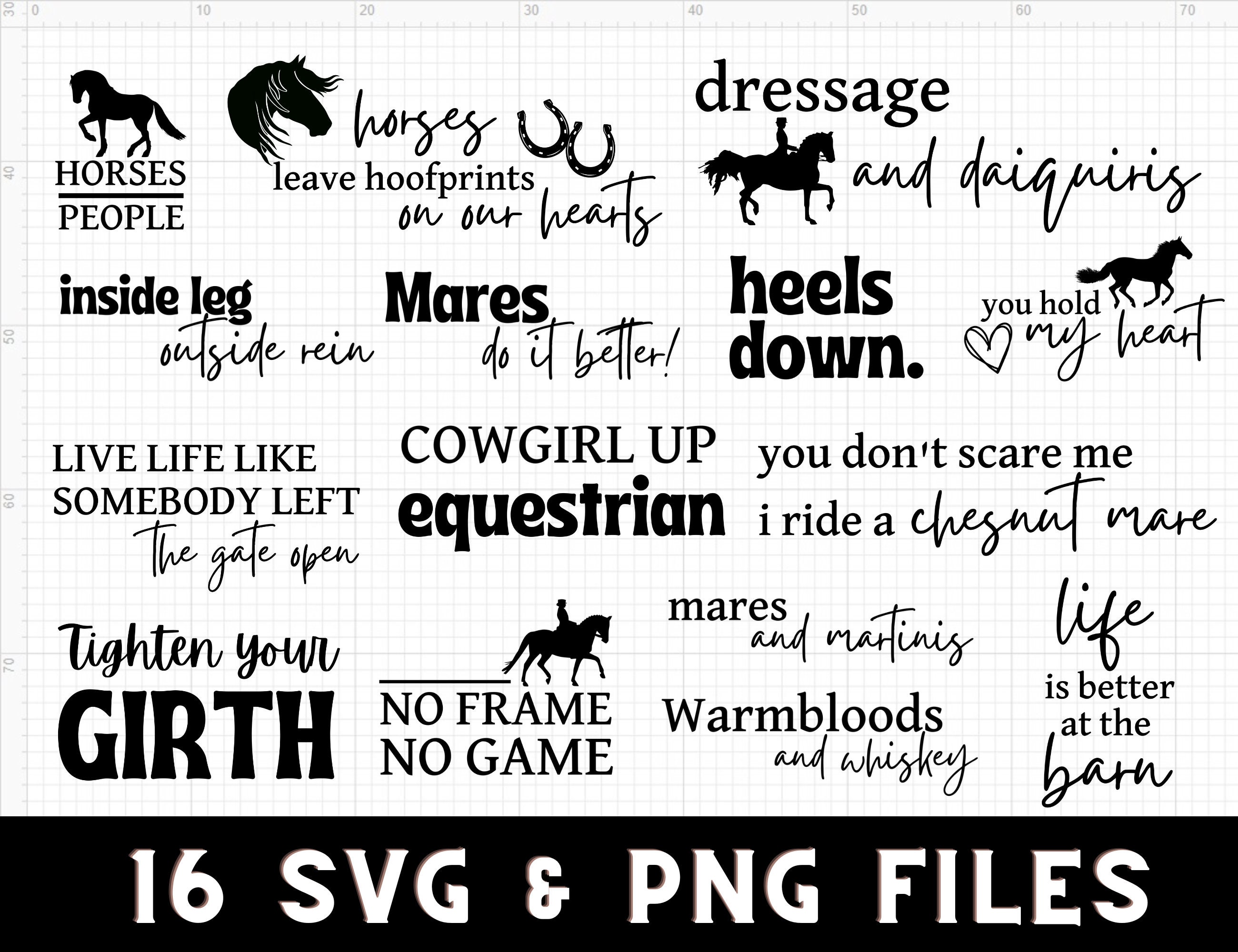16 Horse Quotes SVG Bundle Cutting File for Cricut, Silhoutte Machines