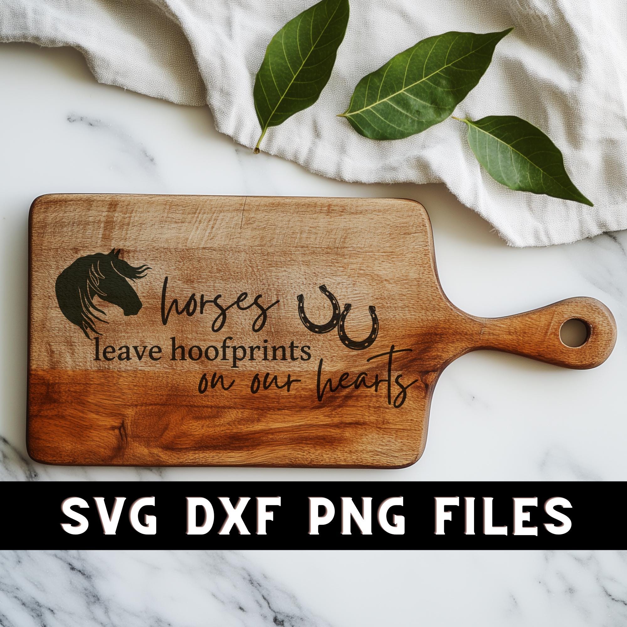 Horse Laser Engraving File | Western Cutting Board SVG | Horse Cheese Board | Charcuterie Board SVG | png dxf File | Glowforge, Lightburn