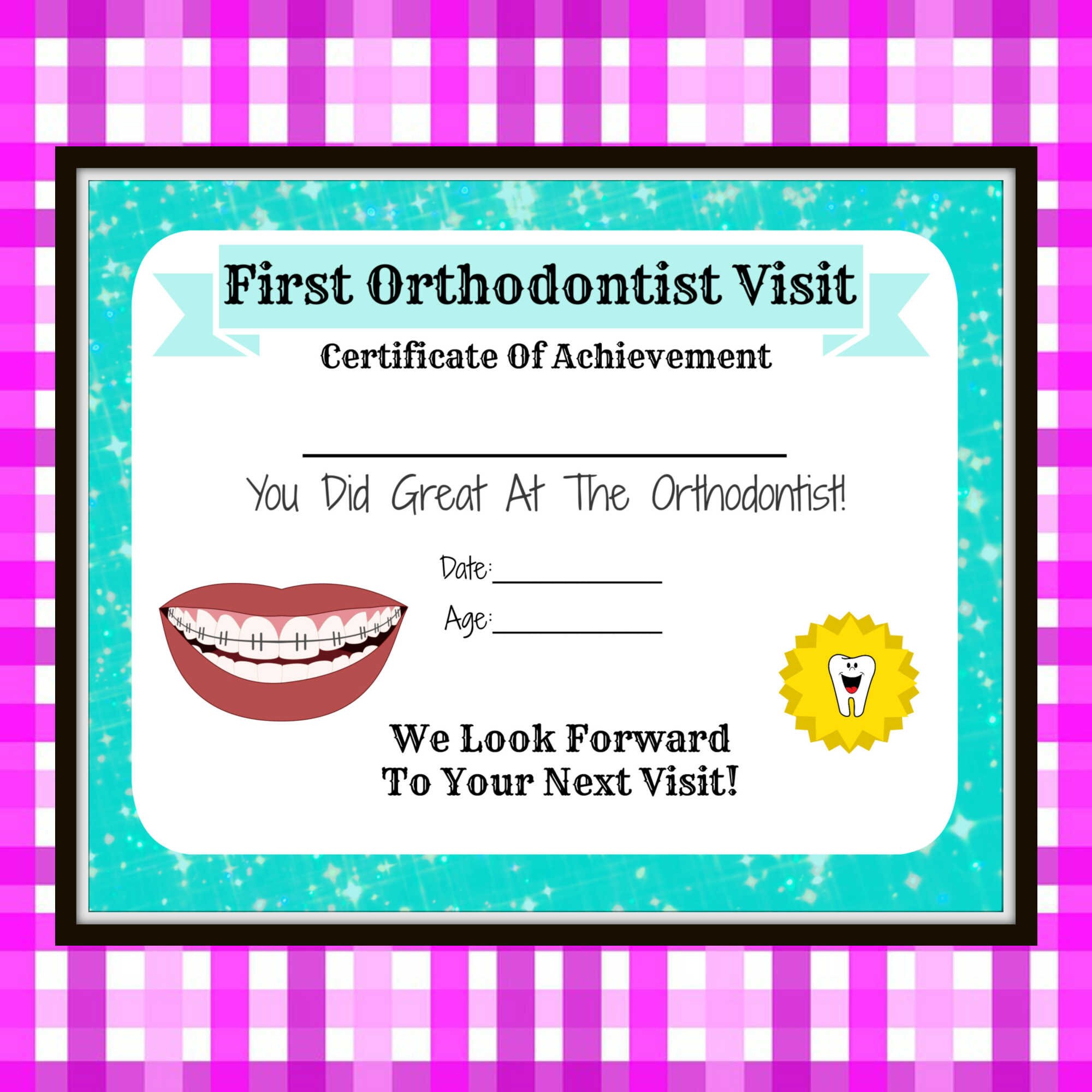 First Orthodontist Visit Orthodontics Exam Dentist Etsy Canada