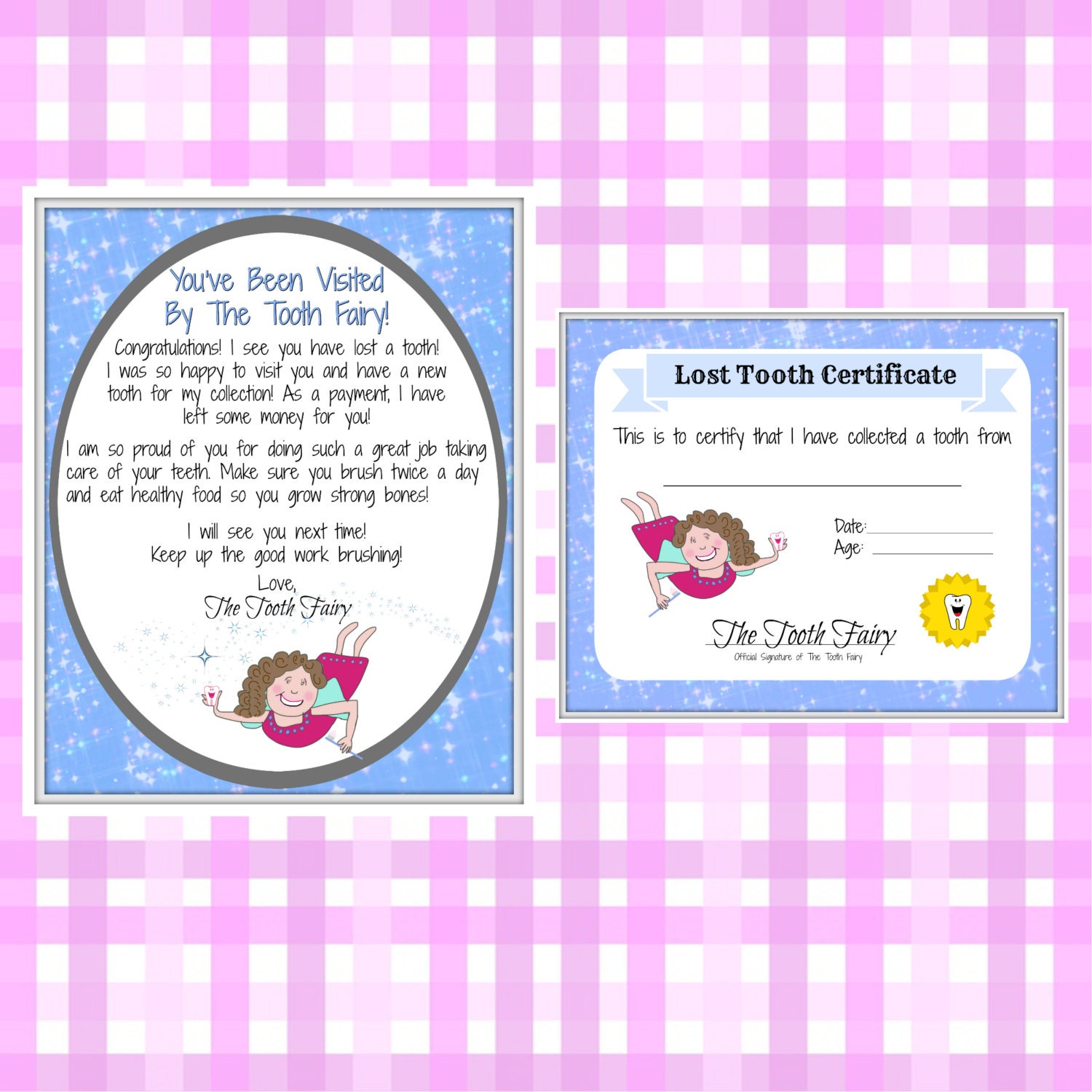 tooth fairy letter lost tooth child baby milestone letter etsy