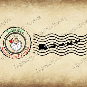 Postmark the North Pole-santa Package Stamp-north Pole Stamp-christmas ...