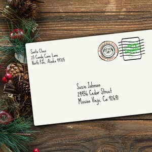 Postmark The North Pole-Santa Package Stamp-North Pole Stamp-Christmas 2017-Stocking Stuffer-Christmas stamp-North Pole Express-Transparent