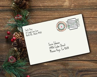 Postmark The North Pole-Santa Package Stamp-North Pole Stamp-Christmas 2017-Stocking Stuffer-Christmas stamp-North Pole Express-Transparent