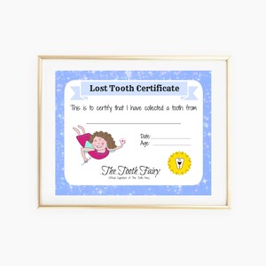 Certificado de fada do dente, carta de feira de dente, dente perdido de criança, marco de bebê, carta de lembrança, menino, menina, consultório de dentista, dente arrancado