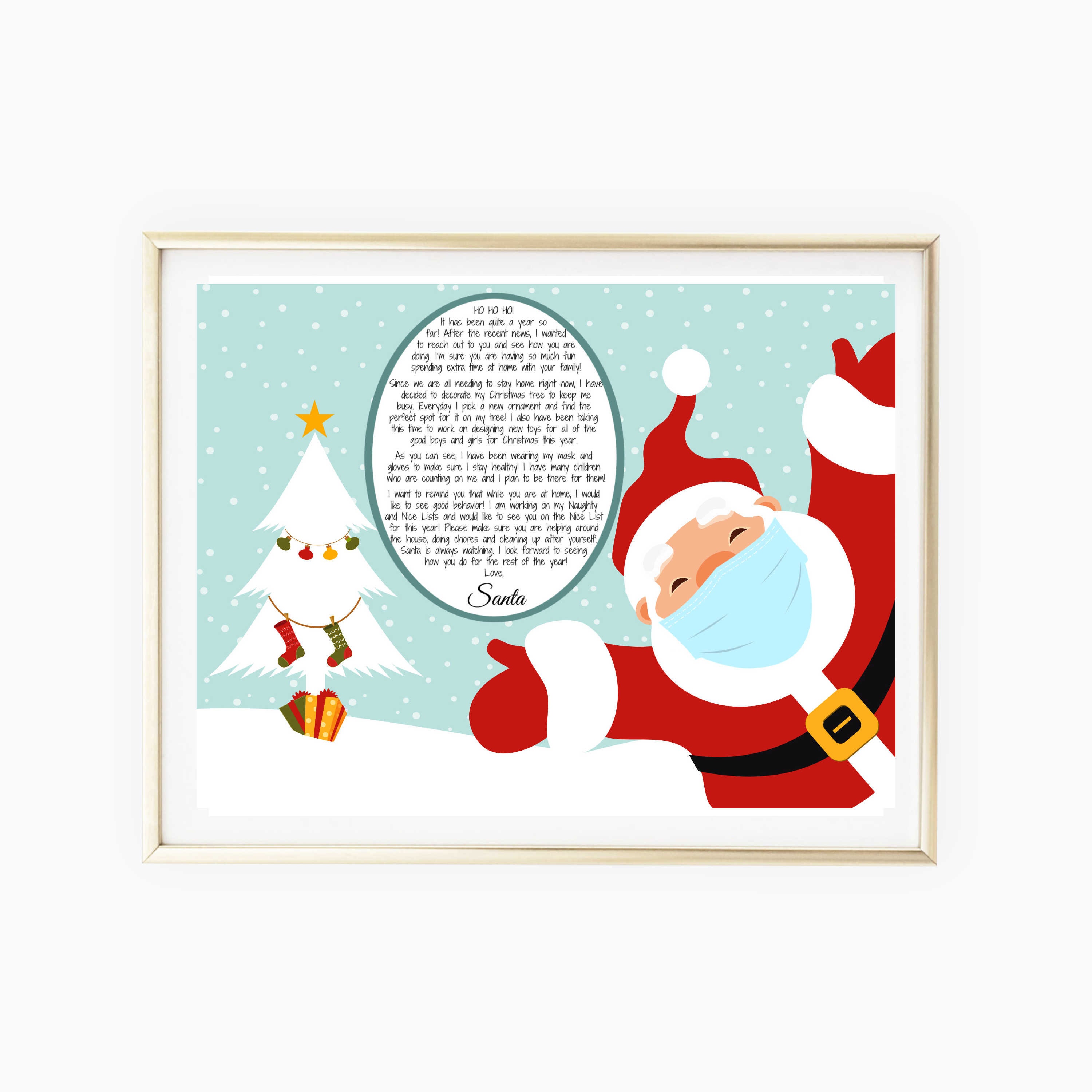 Quarantena Babbo Natale bella lista lettera lettera di - Etsy ...