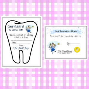 Garçon fée des dents lettre et certificat, bébé jalon, lettre de la fée des dents, lettre souvenir, cadeau pour garçon, reçu de la fée des dents