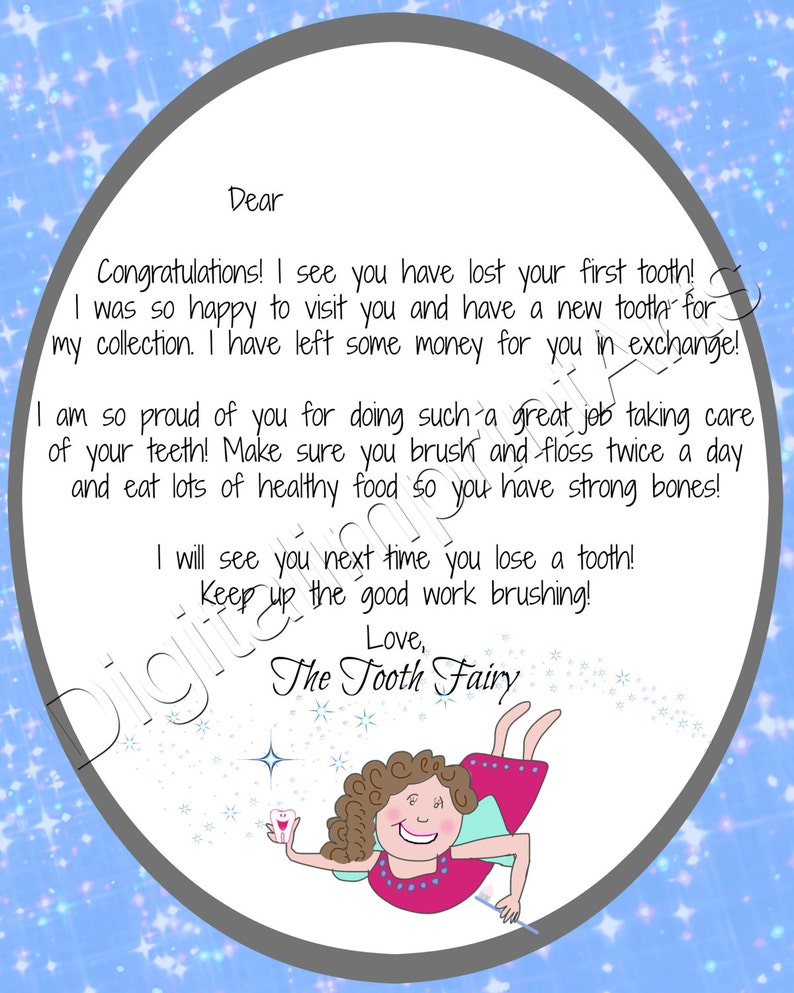 toothfairy letter toothfairy letter