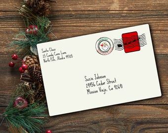 Poststempel De Noordpool-Kerstman Pakket Postzegel-Noordpool Postzegel-Kerst 2017-Kous stuffer-Kerstzegel-Noordpool Express-Transparant