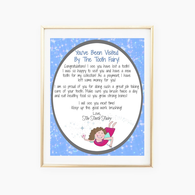 tooth fairy letter lost tooth child baby milestone letter etsy