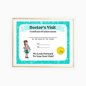 Weibliches Doktorprüfungszertifikat Light, Arztprüfung, Arztbesuch, Kinderzertifikat, Pädiatrische, Wellnesspflege, Kinderprüfung, Kinder