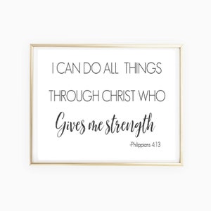 Ich kann alle Dinge tun, Schrift Wandkunst, Baby-Dusche-Geschenk, Philippians 4:13, Kinderzimmer, Kindergarten Ausdruck, Kinderzimmer Dekor, Kindergarten Wandkunst