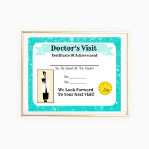 Weibliches Doktorprüfungszertifikat Dunkel, Arztprüfung, Arztbesuch, Kinderzertifikat, Pädiatrische, Wellnesspflege, Kinderprüfung, Kinder
