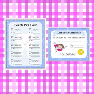 Traqueur de dents, lettre de la fée des dents, dent perdue, jalon de bébé, de la fée des dents, souvenir, certificat, garçon, fille, téléchargement numérique, tableau