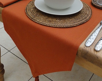 Cotton Collection Terracotta Table Runner