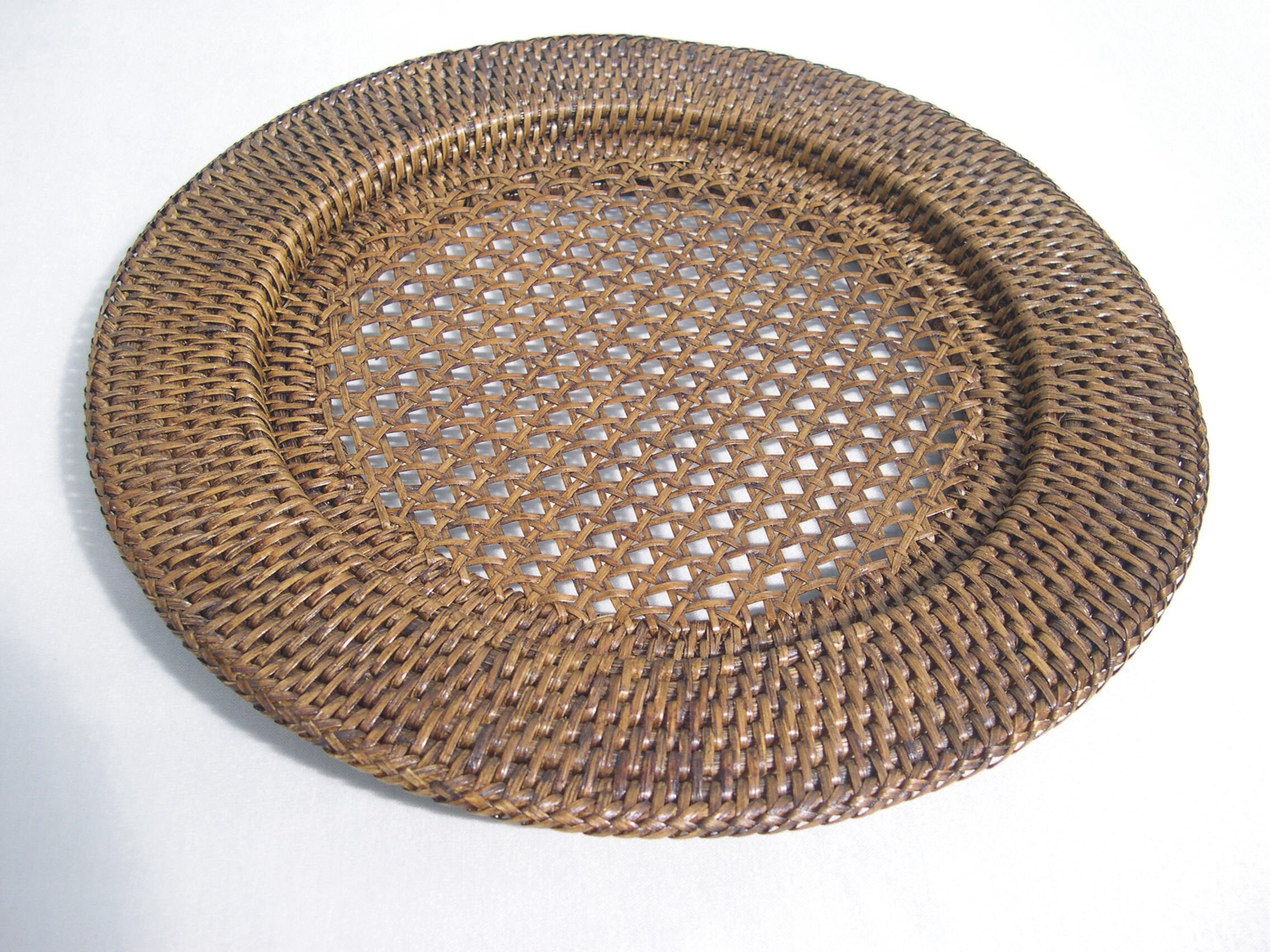 Set of 4 Rattan Charger Plates Etsy