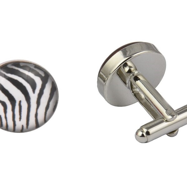 Zebra Cufflinks - Africa Cufflinks - Animal Cufflinks - Mens Wedding Cufflinks - Unique Cufflinks Sale - Cool Cufflinks - Stripe Cufflinks