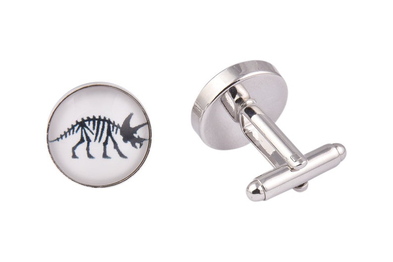 Triceratops Dinosaur Cufflinks Mens Cufflinks Shop Cufflinks Childrens Popular Cufflinks Awesome Cufflinks Special Cufflinks Cool Cufflinks