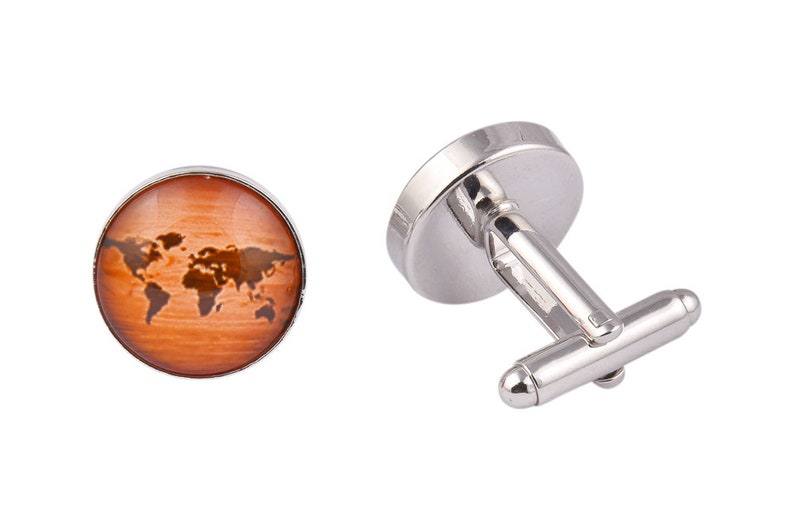 Wooden Effect World Map Cufflinks Mens Cufflinks Shop Cufflinks Cool Cufflinks Quality Cufflinks Affordable Cufflinks Popular Cufflinks