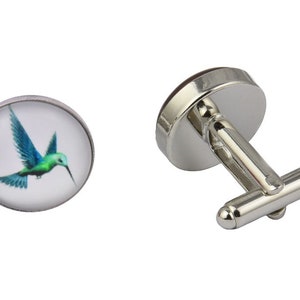 Manschettenknöpfe mit Kolibri Design Manschettenknöpfe für Männer