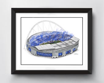 Oldham National League Play-off Final Winners 2025 Wembley Art Print | Oldham Play-off Winners | Football Art | Football decor | Wembley