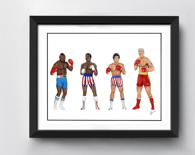Rocky Art Print A4 Size Rocky Balboa Adonis Creed Ivan Drago Clubber