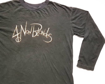 Vintage 90's 4 Non Blondes Alternative Now! Promo Long Sleeve Shirt (W 23.5 x L 25)