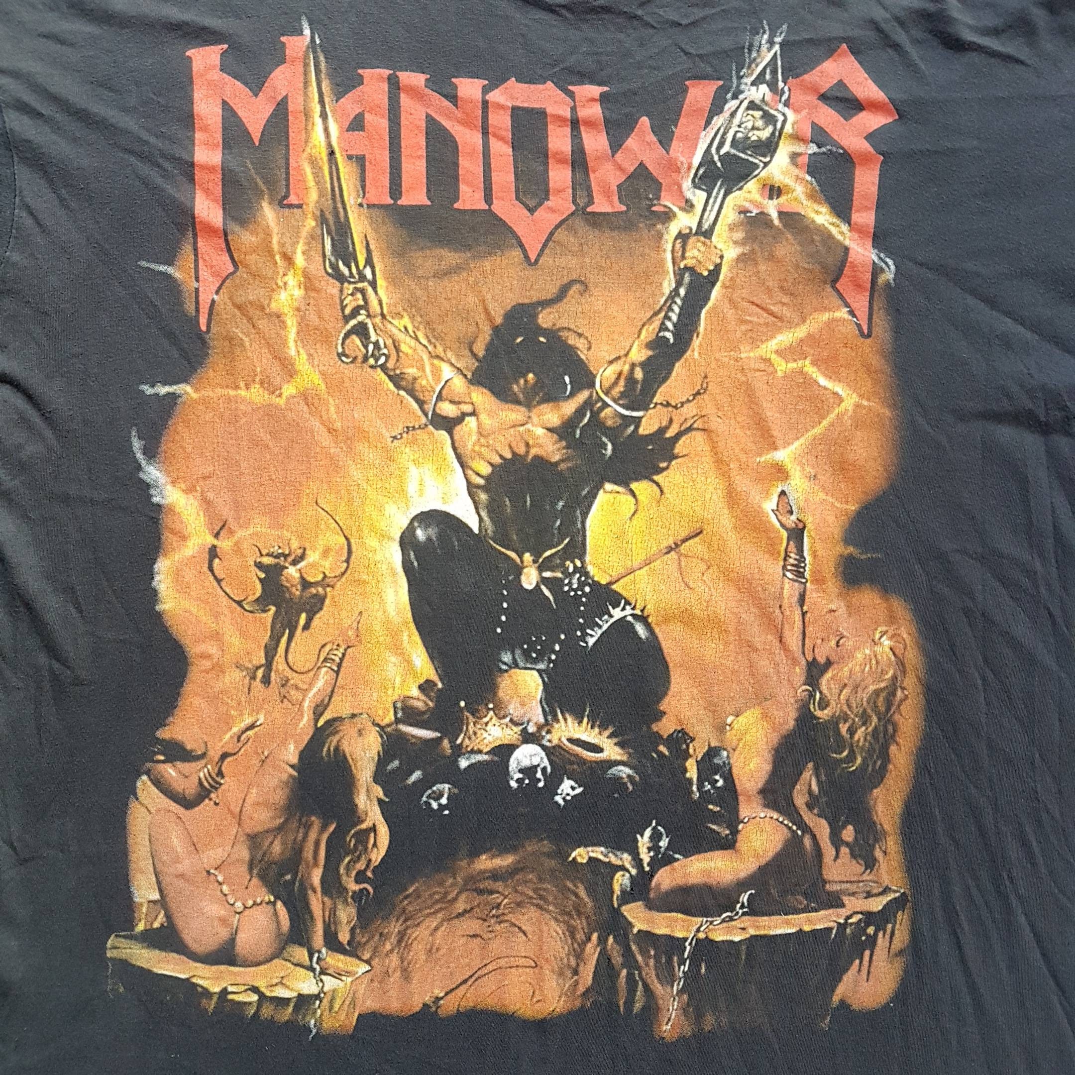 Vintage 90's Manowar The Triumph Of Steel T Shirt size L | Etsy
