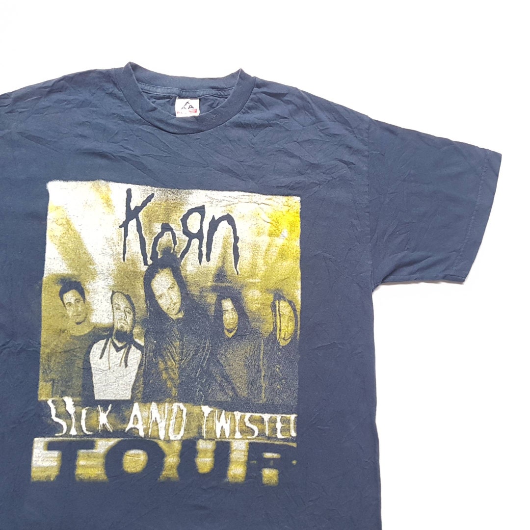 Vintage 2000 Korn Sick and Twisted Tour T Shirt Size L W 21 X - Etsy