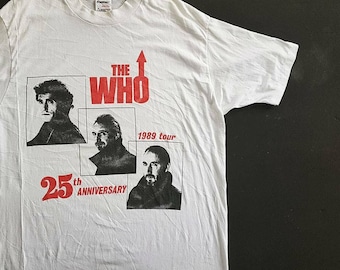 Vintage 1989 The Who 25th Anniversary Tour T Shirt (W 21 x L 29)