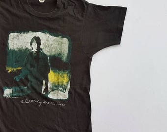 Vintage 1989 - 90 Paul McCartney World Tour T Shirt size M (W 18 x L 30)