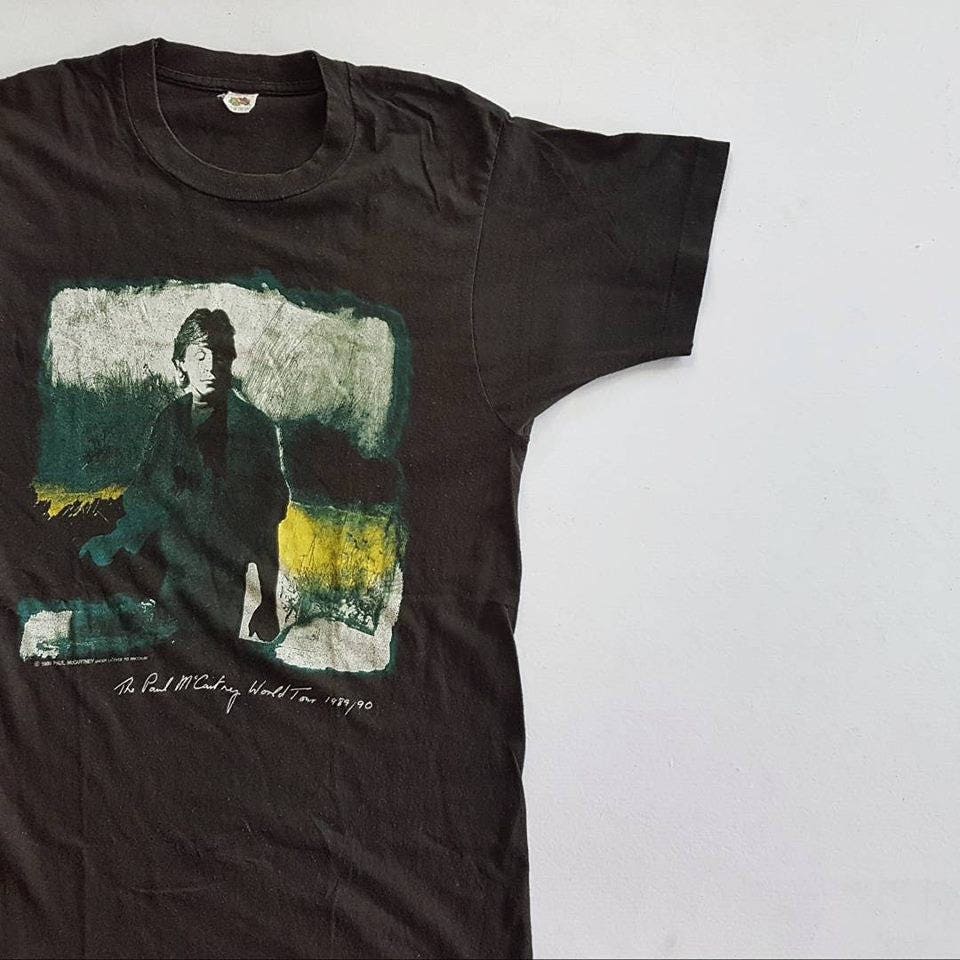 Vintage 1989 - 90 Paul Mccartney World Tour T Shirt Size M Vintage 1989 - 90 Paul Mccartney World Tour T Shirt Size M