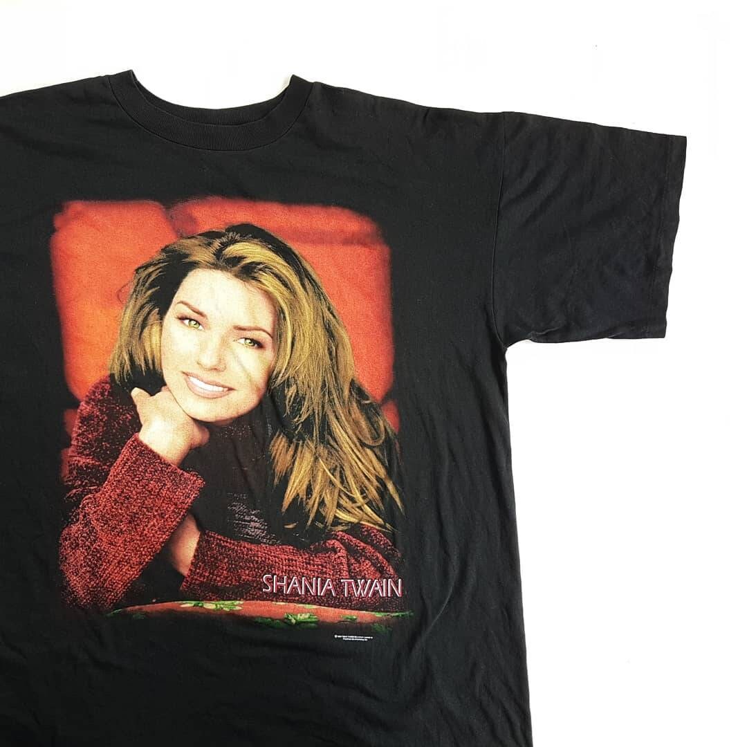 Vintage 1998 Shania Twain T Shirt size L W 23.5 x L 29 Etsy