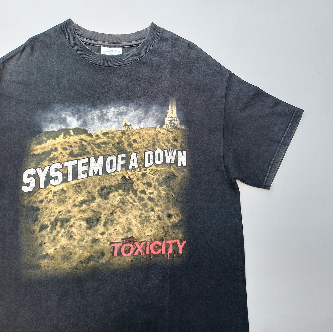 Vintage 2002 System of A Down Toxicity World Tour T Shirt Size M W 19.5 X L 28 Etsy