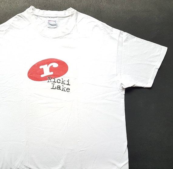 Vintage 90's Ricki Lake Show Logo T Shirt Size XL W 23.5 X L 31 