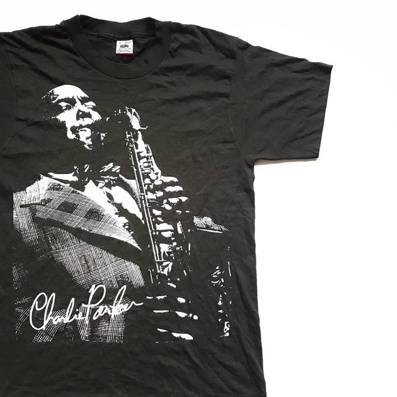 【USA製】90s CHARLIE PARKER ジャズTシャツ L シングル Vintage 90's Charlie Parker T Shirt Size M (W 19 X L 28.5