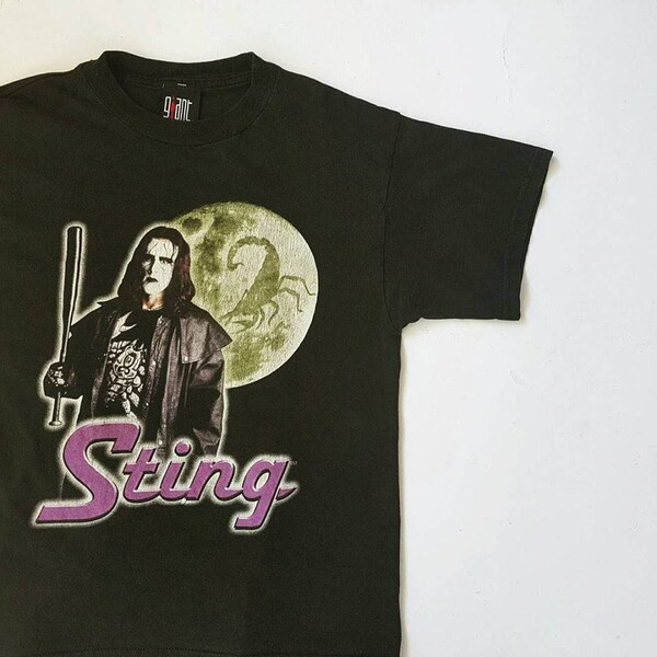 Vintage Sting WCW WWE T Shirt The Blade Runners Ultimate Warrior Steve Austin The Rock Undertaker Hulk Hogan