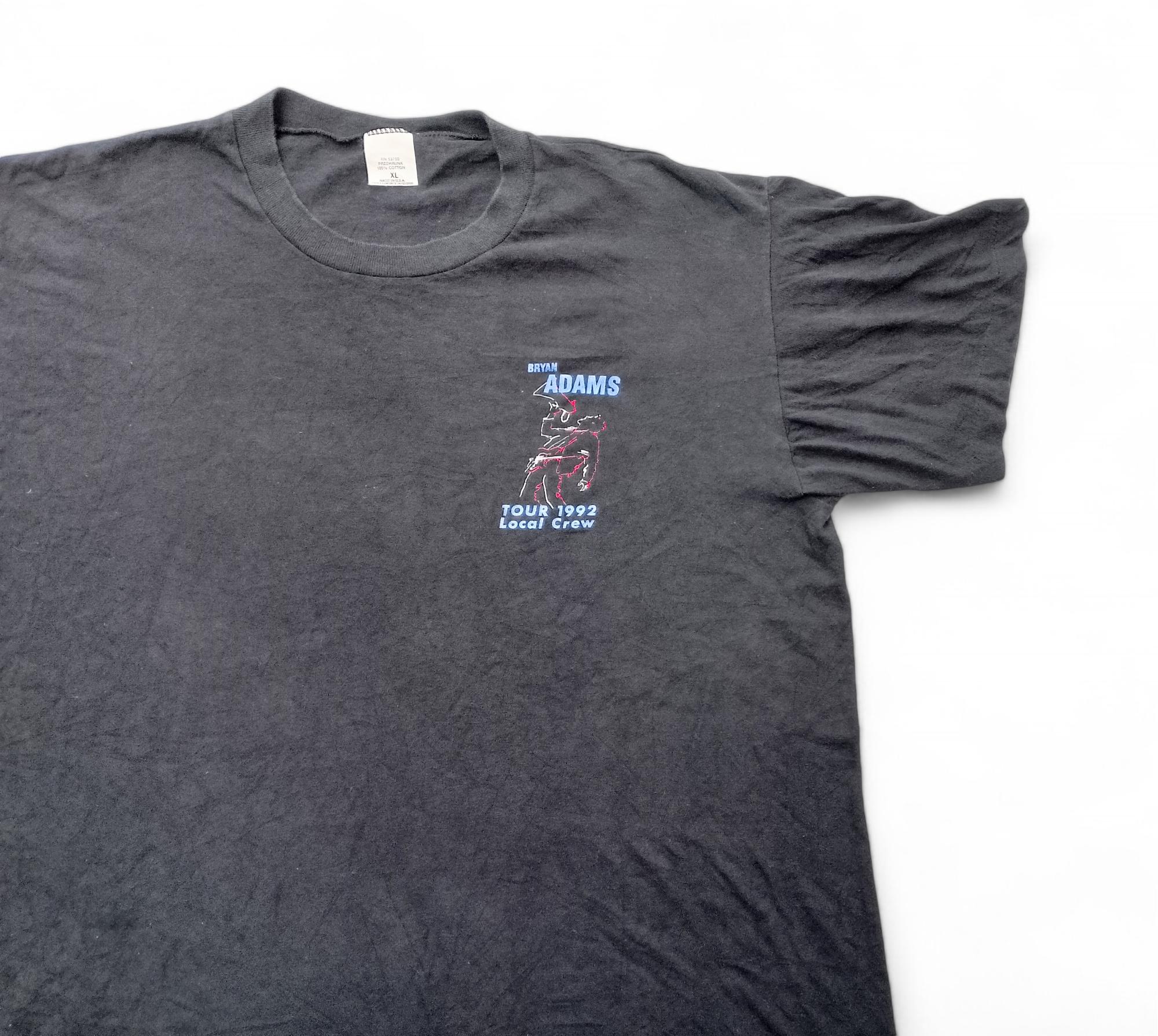 超歓迎 Adams Bryan 1992 Vintage Tour Size Shirt T Crew Local 1992 トップス