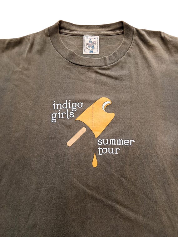 Vintage 90's Indigo Girls Summer Tour T Shirt Size L (W 23 X L