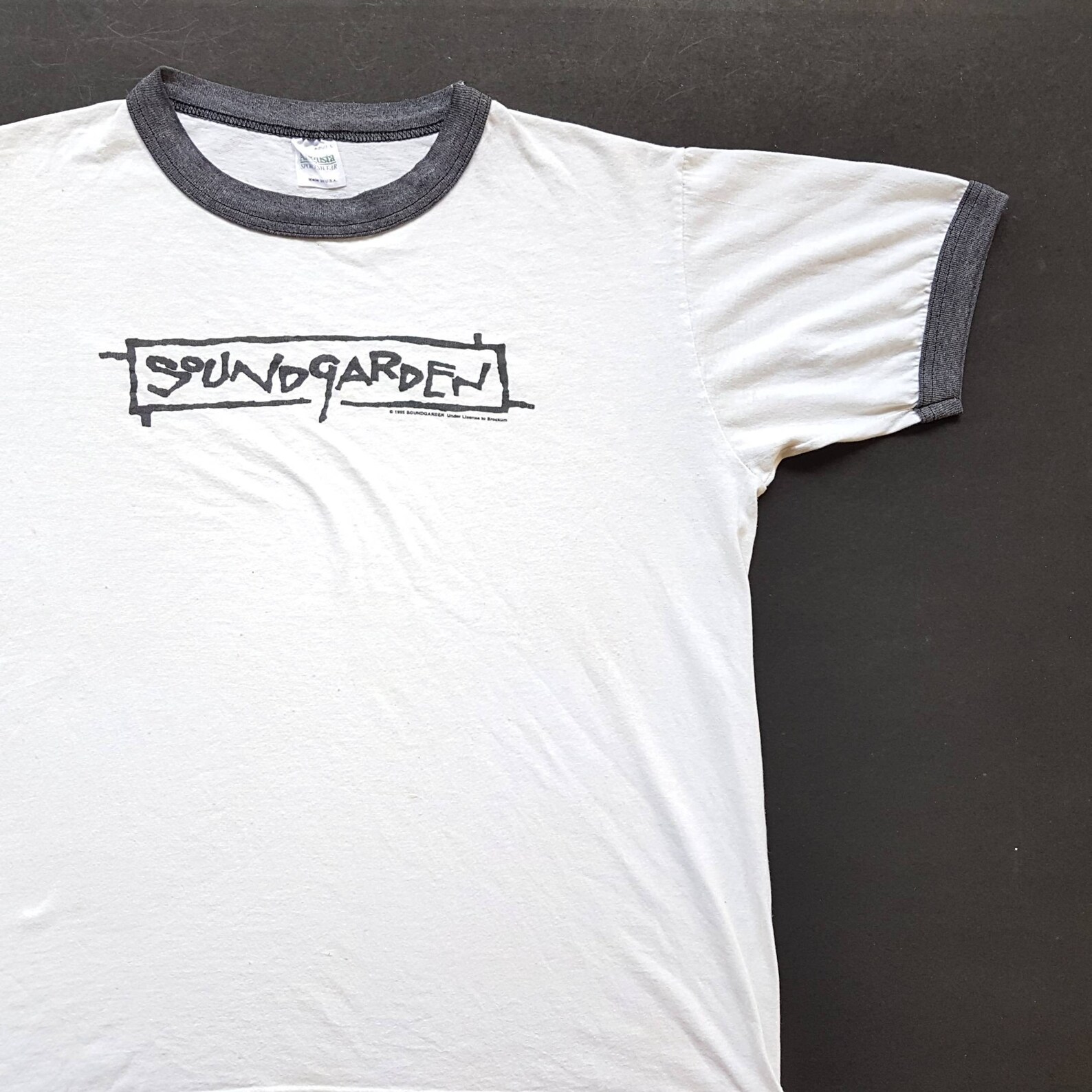 Vintage 1995 Soundgarden Ringer T Shirt size L W 22 x L 25 | Etsy