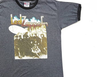 Vintage 90's Led Zeppelin Led Zeppelin II Ringer T Shirt