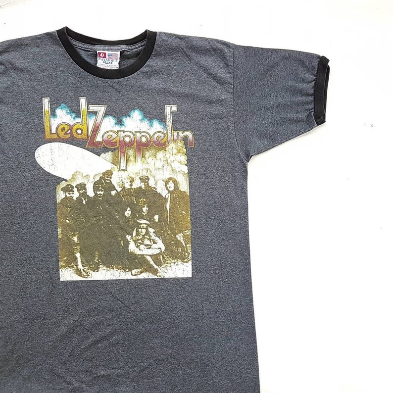Vintage 90's Led Zeppelin Led Zeppelin II Ringer T Shirt Etsy