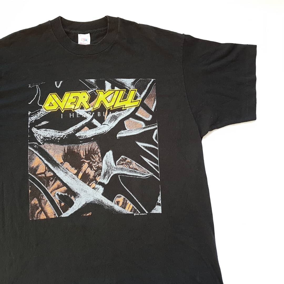 Vintage 1993 Overkill I Hear Black US Tour '93 T Shirt Size XL W 24 X L 33  - Etsy