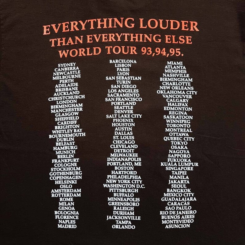 Vintage 1993 Meat Loaf Everything Louder Then Everything Else Etsy