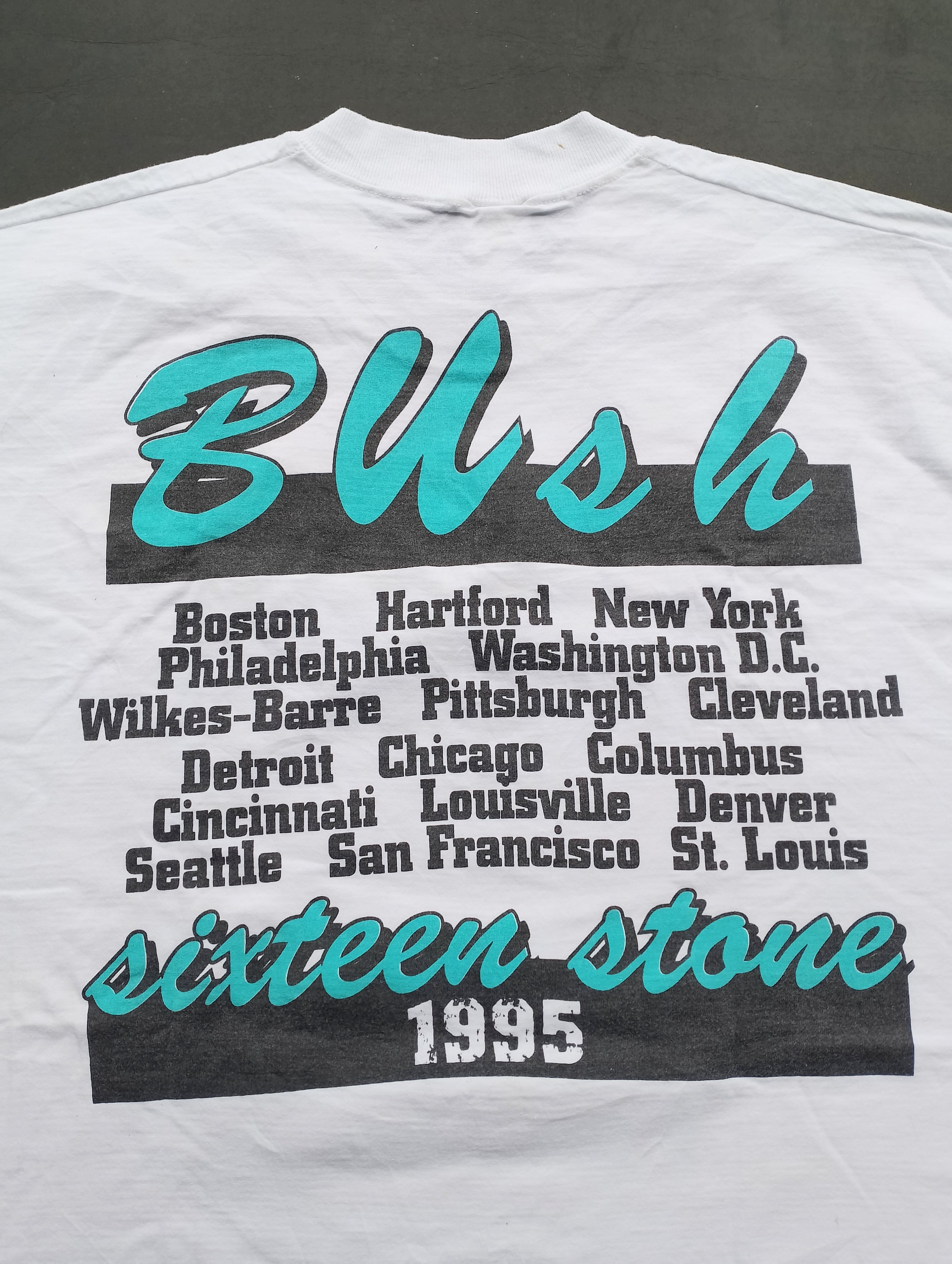 Vintage 1995 Bush Sixteen Stone US Tour T Shirt Size XL (W