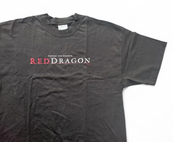Vintage 2002 the Red Dragon Movie Promo T Shirt Size XL (W 23 X L 